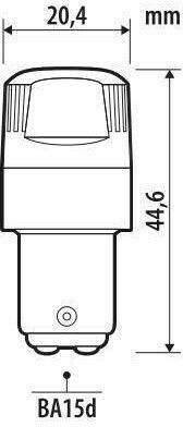 Lampa Lamps Car R5W / BA15D Canbus LED 6500K Cold White 12V 2pcs