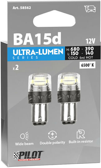 Lampa Lamps Car R5W / BA15D Canbus LED 6500K Cold White 12V 2pcs