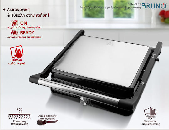 Bruno Sandwichmaker Grill 2000W Inox
