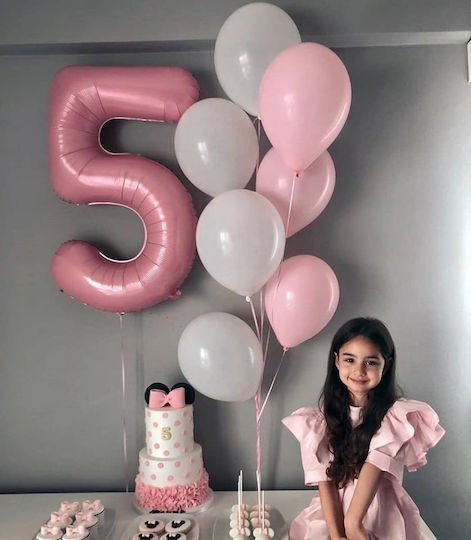 Pastel Pink Number Balloons 1 Piece 66 Cm 26 Inches 2607pp Bal-2607pp