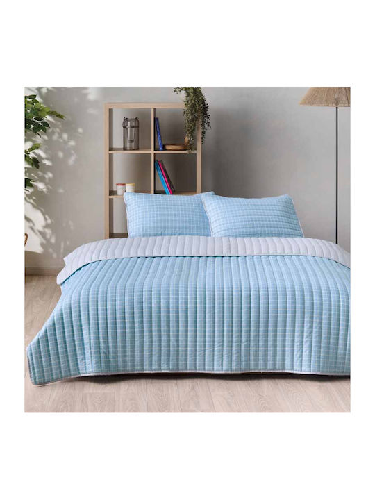 Kentia Zuccero Coverlet Single Microfiber Blue-grey 160x240cm
