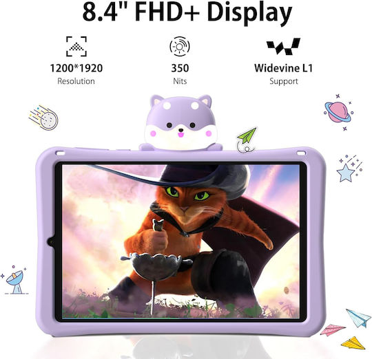 Doogee T20mini KID 4G 8.4" Tablet (4GB/128GB) Μωβ