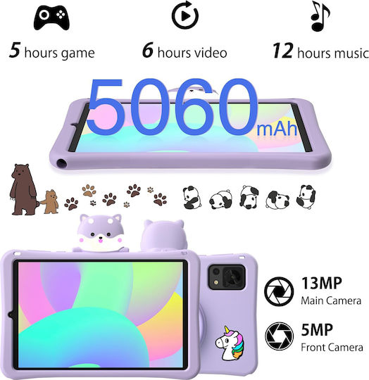 Doogee T20mini KID 4G 8.4" Tablet (4GB/128GB) Μωβ
