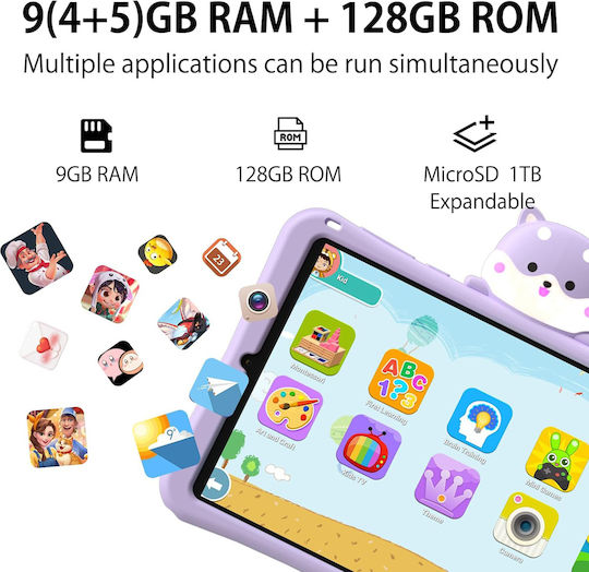 Doogee T20mini KID 4G 8.4" Tablet (4GB/128GB) Μωβ