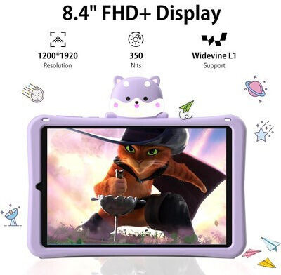 Doogee T20mini KID 4G 8.4" Tablet (4GB/128GB) Μωβ