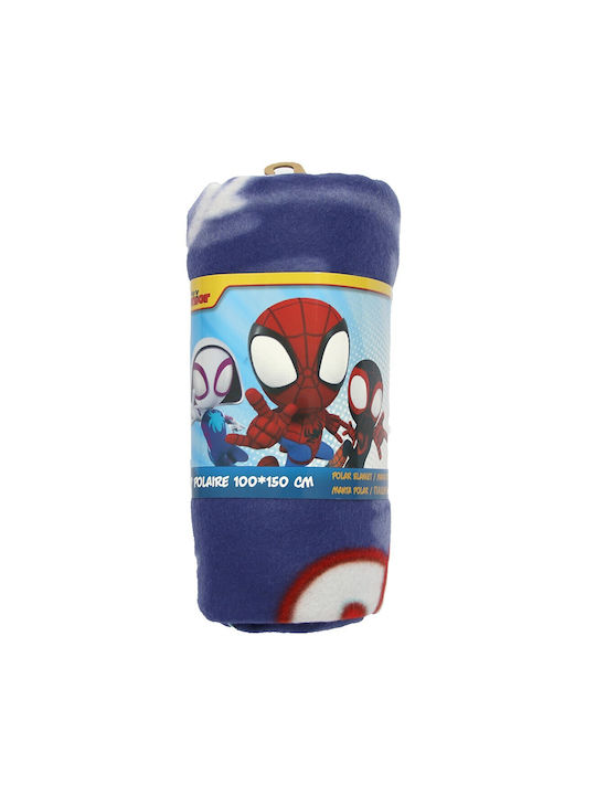 Marvel Κουβέρτα Fleece Μπλε 150x100εκ.