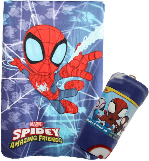 Marvel Κουβέρτα Fleece Μπλε 150x100εκ.