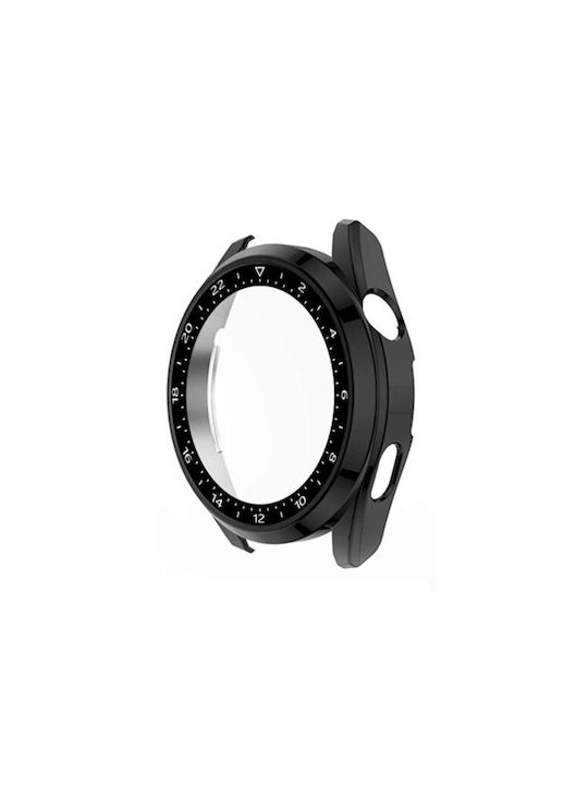 Tech Protect Defense Cover Защита на екрана Силиконов Калъф в Черен цвят за Huawei Watch 3 Pro 48мм