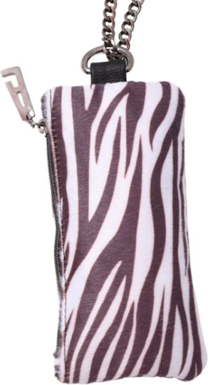 Elena Athanasiou Chain Phone Wallet Zebra White
