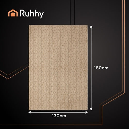 Ruhhy Semi Double Electric Washable Blanket with Timer Beige 120W 130x180cm