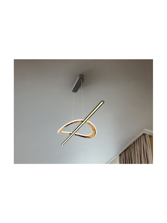 Enora Adjustable Pendant Light Black 120x10x41cm