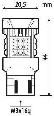 Lampa Lamps Car Pro-User Series T20 / W21/5W Canbus LED Orange 12-24V 1pcs