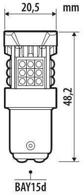 Lampa Lamps Car Pro-User Series P21/5W Canbus LED Orange 12-24V 1pcs