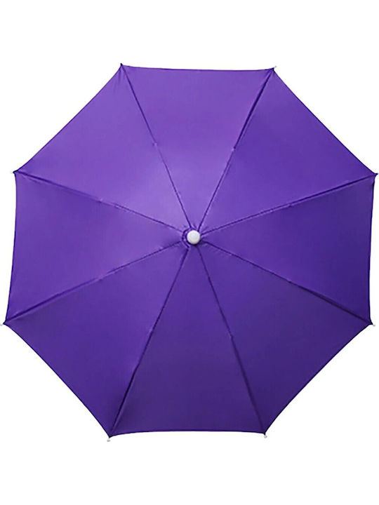 Umbrelă De Cap Flippy Diametru 69 Cm Curea Reglabilă Pentru Cap Protecție UV Ploaie Mov