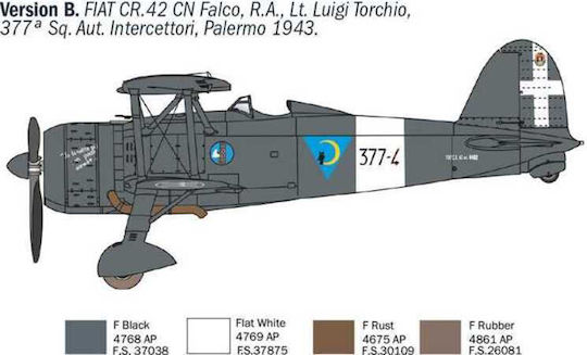Fiat Cr.42 Cn Falco Night Fighter Model Italeri It1485s