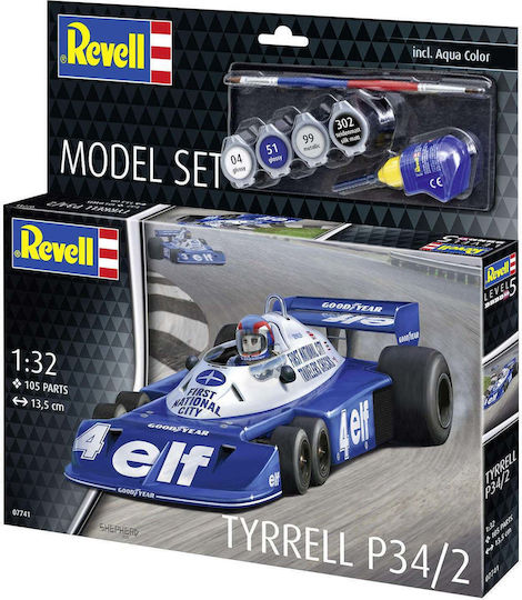 Revell Tyrrell P34/2 6-Rädriges Auto Modellbausatz 1:32 Kunststoff 13,5 cm