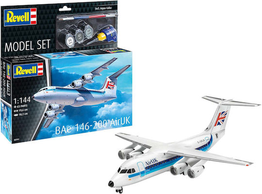 Revell Bae 146-200 Rj85 Model Airplane Kit Civil 63 Pieces Fine Details