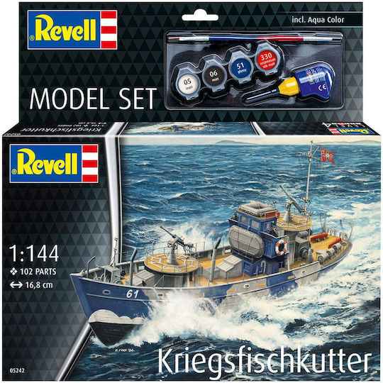Revell Warship Model Set Kfk Kriegsfischkutter 1:144 102 Pieces 168mm Multicolour