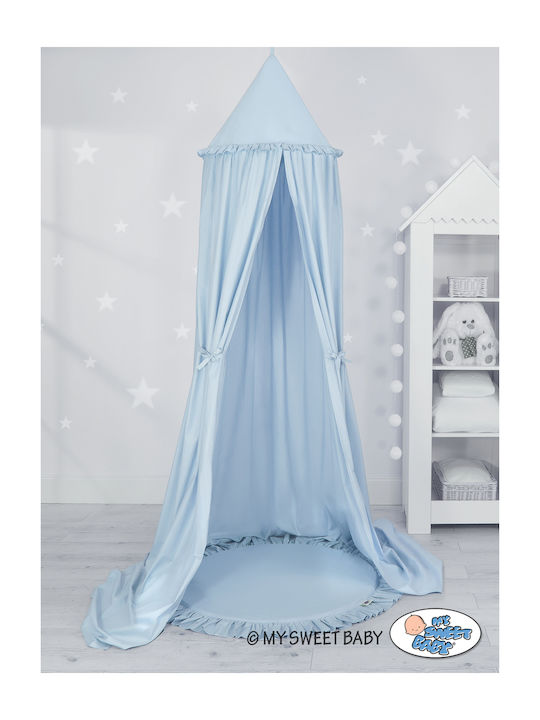 My Sweet Baby Mückennetz Kinderbett aus Tüll Blau