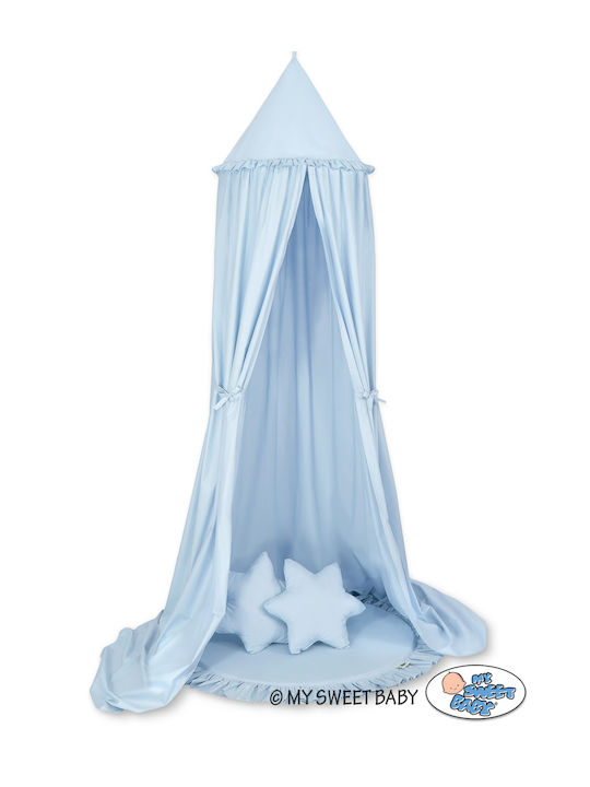My Sweet Baby Mückennetz Kinderbett aus Tüll Blau