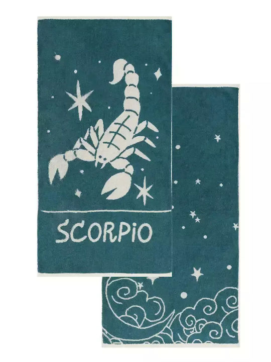 Kentia Facecloth Zodiac 50x90cm Scorpio 2 Pieces Weight 500gsm