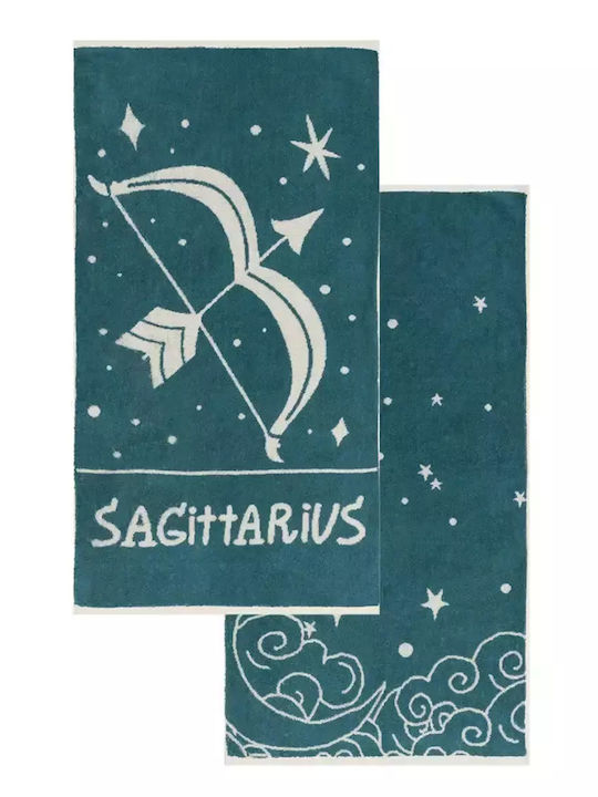 Kentia Zodiac Gesichtstuch 50x90cm Sagitarius 2Stücke Gewicht 500gr/m²