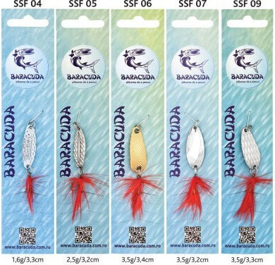 Baracuda Изкуствена Стръв Лъжици 3.3бр/1.6гр Комплект 5бр