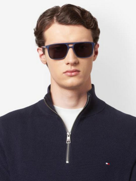 Tommy Hilfiger Men's Sunglasses with Navy Blue Plastic Frame and Gray Lens TH2280/S 8RU/IR