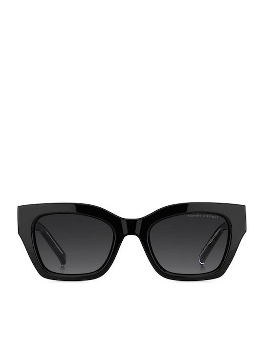 Tommy Hilfiger Women's Sunglasses with Black Plastic Frame and Black Gradient Lens TH2264/S 807/9O