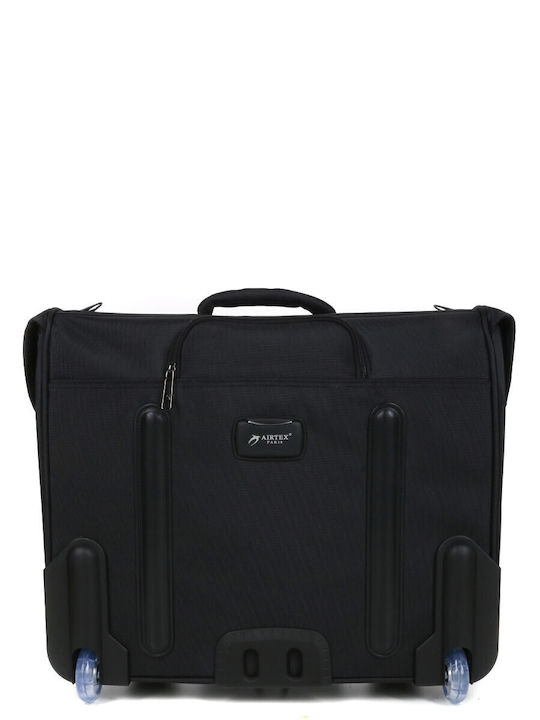 Airtex Paris Cabin Travel Suitcase Black with 4 Wheels Height 50cm