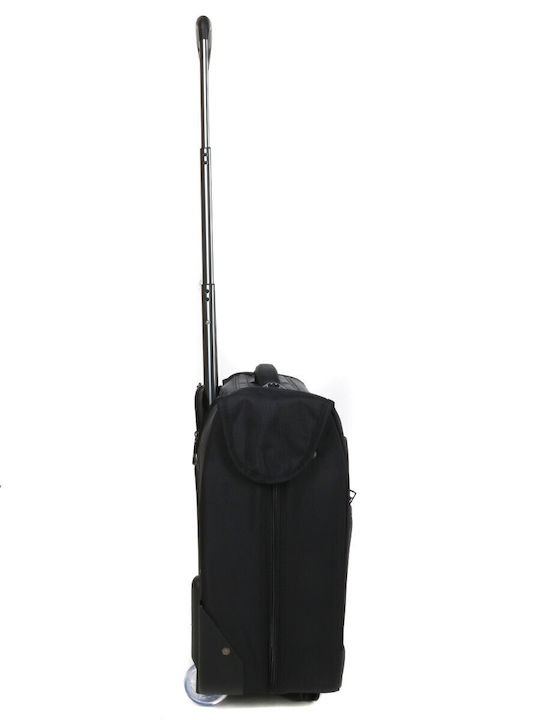Airtex Paris Cabin Travel Suitcase Black with 4 Wheels Height 50cm