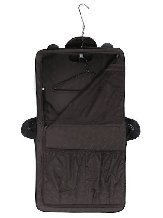 Airtex Paris Cabin Travel Suitcase Black with 4 Wheels Height 50cm