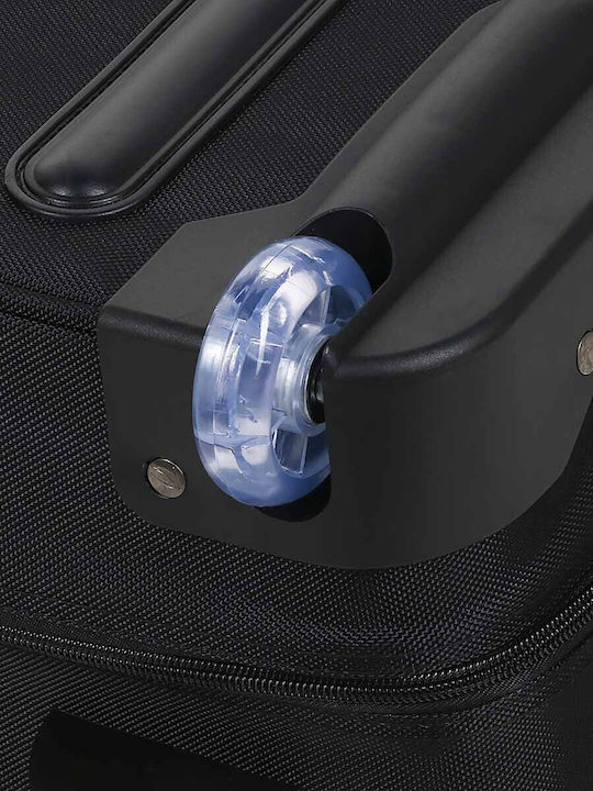 Airtex Paris Cabin Travel Suitcase Black with 4 Wheels Height 50cm
