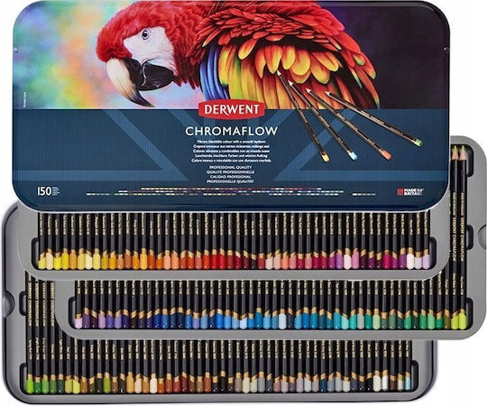 Derwent Chromaflow Farbstift-Set 150Stück Packung von 1 Verpackungen