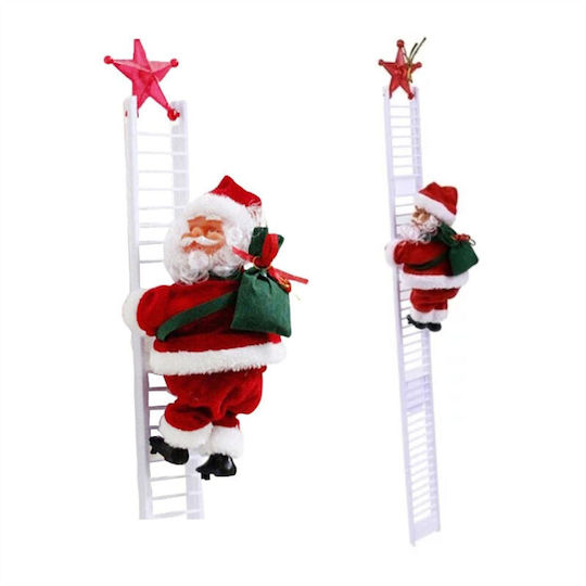 Santa Claus in Ladder Red Decorative