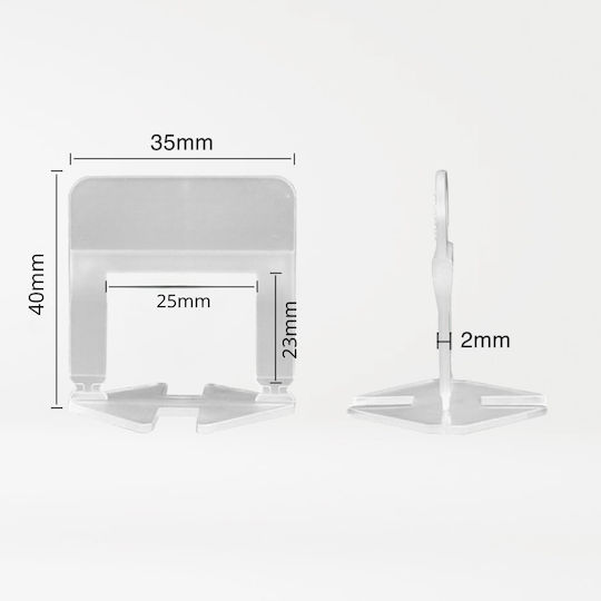 Tile Levelling Spacer 2mm Thickness 95 Pieces