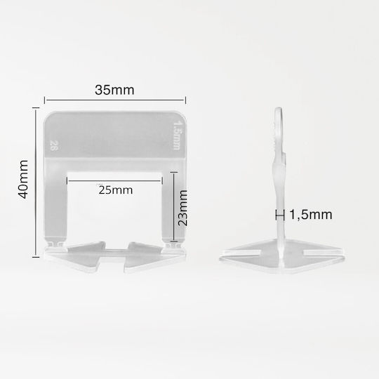 Tile Levelling Spacer 1.5mm Thickness 95 Pieces