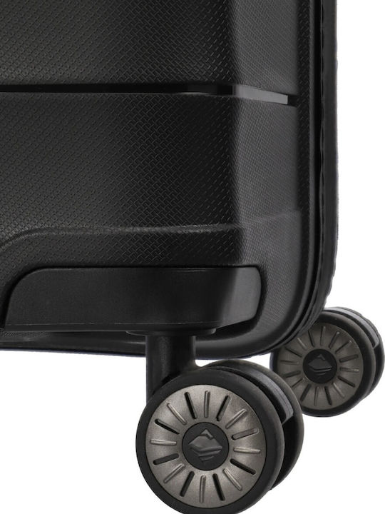 Travelite Mooby Medium Hard Travel Suitcase Black with 4 Wheels