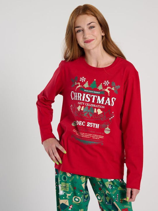 Muydemi Kids' Pajamas Winter Red/Green