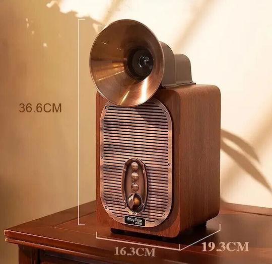 Old Street Audio Ηχείο Bluetooth 30W με Ραδιόφωνο και Διάρκεια Μπαταρίας έως 4 ώρες Καφέ
