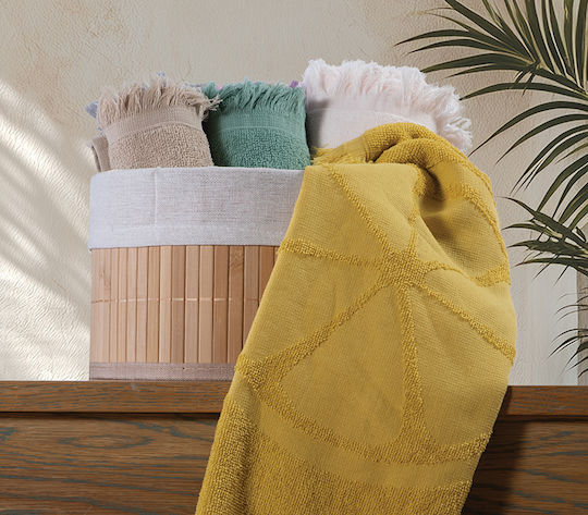 Nef-Nef Homeware Pineapple Ποτηρόπανο από 100% Βαμβάκι σε Μπεζ Χρώμα 50x50cm