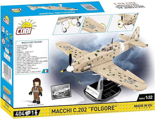 Cobi Historical Collection Plastic Blocks World War Ii Macchi C.202 Folgore Cobi-5760