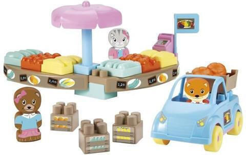 Ecoiffier Twee Pop Abrick Building Set Car 3 Figures