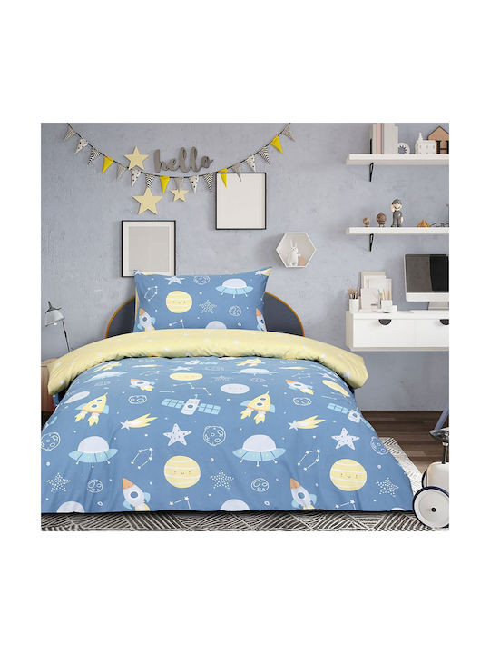 Kocoon Sheet Set Single Cotton Light Blue 160x260cm