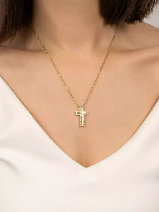 Gold Cross 14K Double Sided