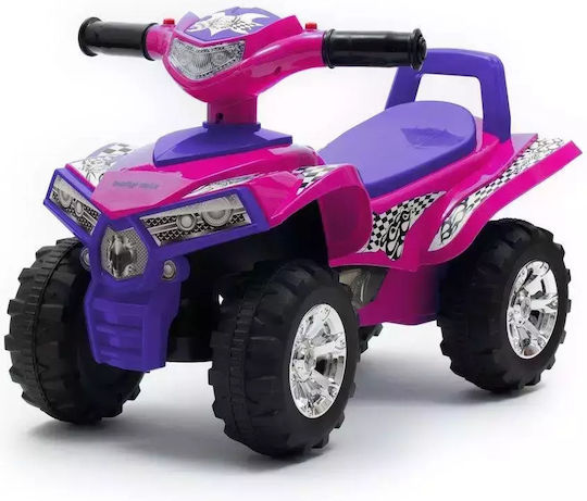 BabyMix Quad Lauflernhilfe Weiterfahren für 12+ Monate mit Geräuschen Fuchsie