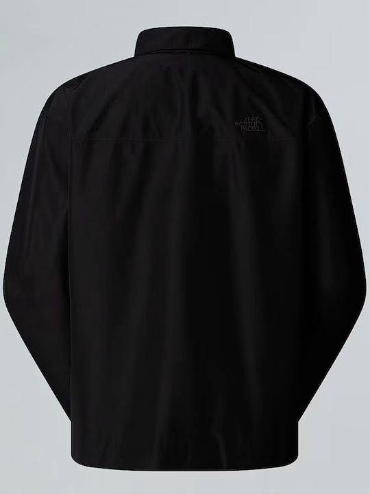 Μακρυμάνικo Overshirt σε Φαρδιά Γραμμή Black