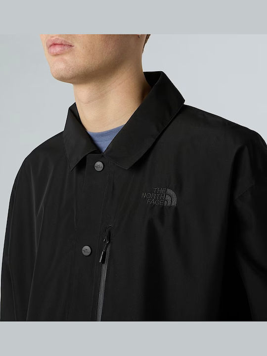 Μακρυμάνικo Overshirt σε Φαρδιά Γραμμή Black