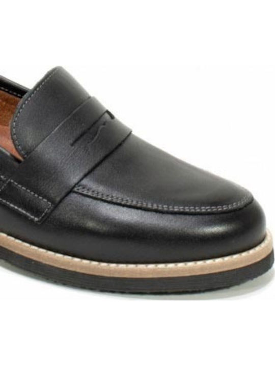 Δερμάτινα Γυναικεία Loafers σε Μαύρο Χρώμα