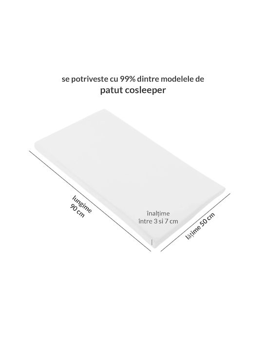 Kidizi Seturi de cearșafuri pentru bebeluși Pentru Patut Bumbac cu Cauciuc Ecru 90x50buc 2buc